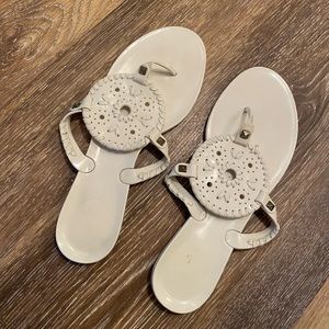 White Jack Rogers jelly sandals